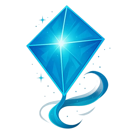 Colorful kite soaring through the sky